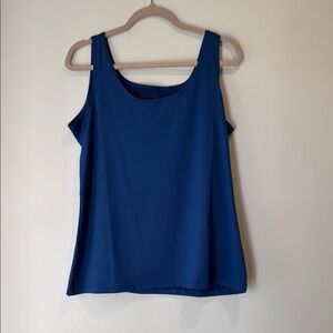 Susan Graver Blue Sleeveless Tank Top